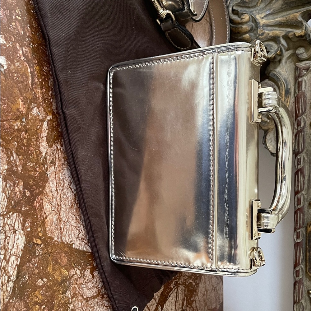 Gucci Vintage Metallic Silver Mini Top-Handle Bag( Milan Fashion Show) - Picture 8 of 12